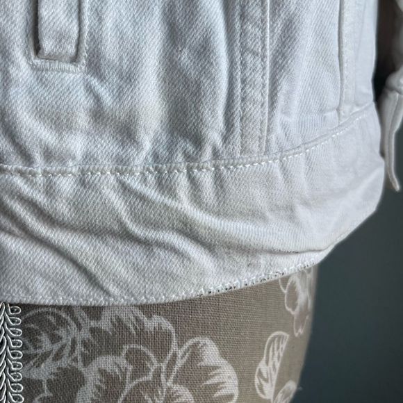 Anine Bing Cropped Denim Jacket in White - Picture 10 of 12